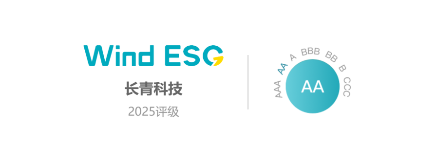 祝賀長(zhǎng)青科技榮獲“上市公司W(wǎng)ind ESG AA”評(píng)級(jí)！
